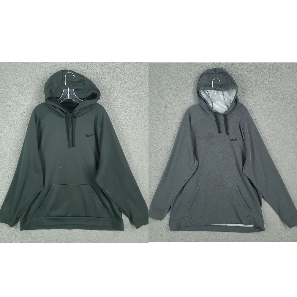 Nike Hoodie Mens 4xl Pullover Green Gray Dri Fit Mock Neck