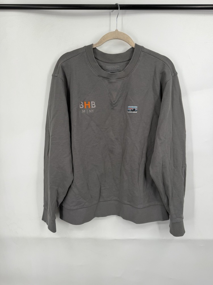 Patagonia Daily Crewneck Sweatshirt Men S Gray Organic Cotton Pullover Outdoor