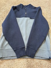 Tasc Men’s Blue Colorblock Legendary Fleece 1/4 Zip Sweatshirt XL Soft Spring