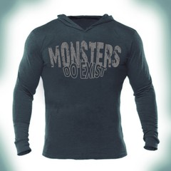 Iron Gods Monsters Do Exist Muscle Hoodie Gym Weightlifting Pullover Workout