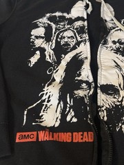 The Walking Dead AMC Zip Up Hoodie Size Med. 2014 Daryl Black READ DESCRIPTION