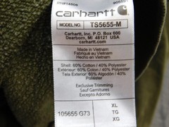 Carhartt Hoodie Mens XL Green Full Zip Hooded Pockets Lined Tagless Heavyweight