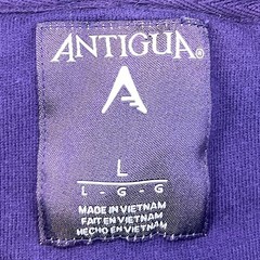 LSU Tigers Antigua Mens Large Purple Quarter 1/4 Zip Pullover Fleece Sweatshirt