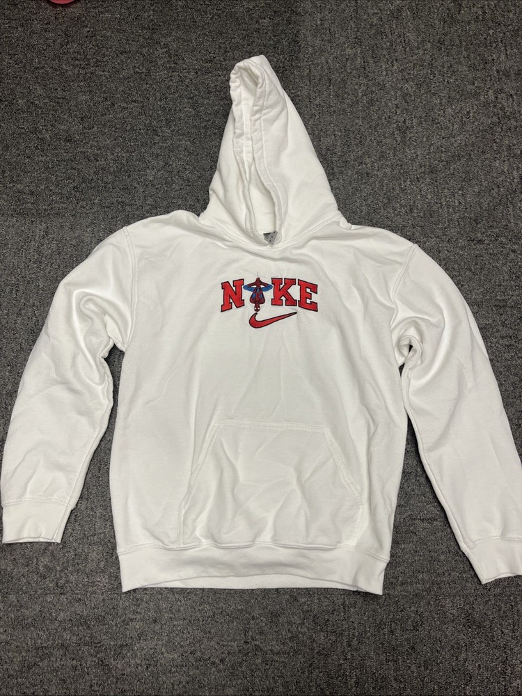Nike White Spider-man Hoodie Used Missing String Medium Men’s