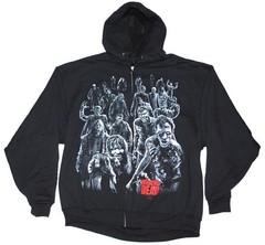 The Walking Dead Black Hoodie Sweatshirt Zombie Walkers Attack – Vintage Size M