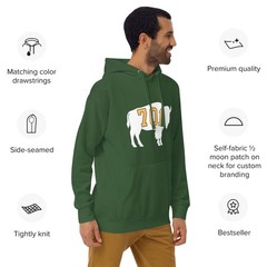 701 North Dakota NDSU Green Unisex Hoodie S,M,L,XL,2X,3X