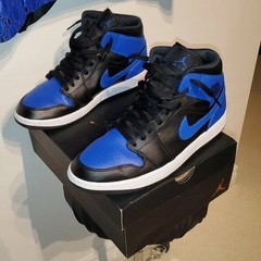 2PC Nike Jordan 1 Hyper Royal Blue/Black Combo Athletic Jacket M-L Sneakers 11