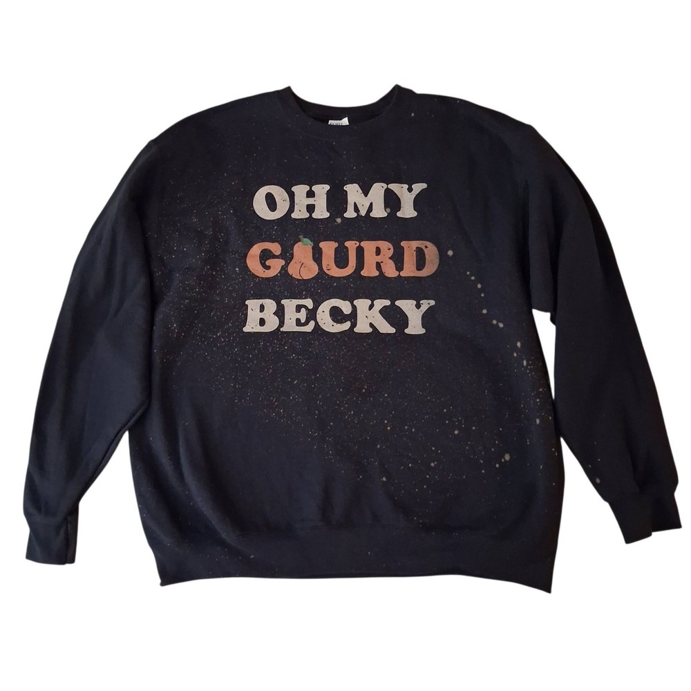 Fall Crewneck Sweatshirt Graphic Bleached Mens/Unisex Size XL