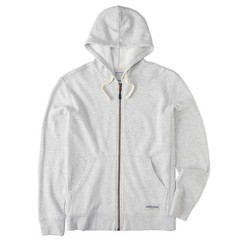 NEW Mens LIFE IS GOOD Solid Simply True Fleece Zip Hoodie Light Heather Gray XL