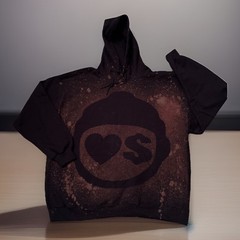 NWT Love Money Black Brown Waffle Back Hoodie XL