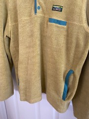 Men’s All Season Sherpa Fleece Pullover Sweatshirt in Mustard, Size Large Reg