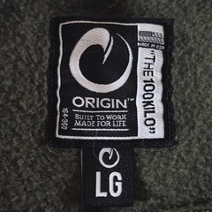 Origin Sweatshirt Mens Large Green 100 Kilo Fleece Made USA Crewneck Pullover