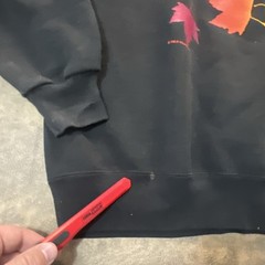 Vintage JERZEES Sweatshirt XL Black GOSHEN Orchard Fall Autum Leaf Made in USA