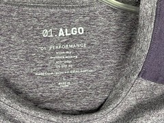 01.ALGO Performance Wick 3/4 Sleeve Shirt Men’s Large Purple Anti Odor Uv SPF 40