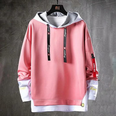 Multi-Color Korean Style Pullover Hoodie College Style Casual Cotton For Men