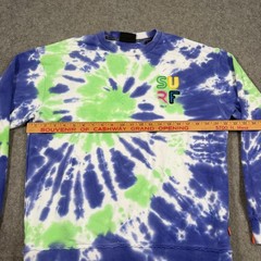 Scotch & Soda Purple Green Tie Dye Surf Pullover Sweatshirt Men’s Size Medium