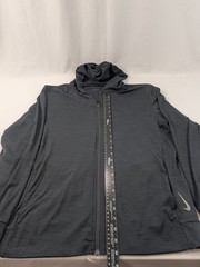 Nike Yoga Jacket Men Medium Gray Dri-Fit Full Zip Training Hoodie Stretch