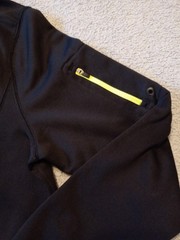Men’s Fila Sport Pop black kangaroo pocket microfiber body mesh hood hoodie sz S