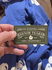 Denim Tears Blue Zip-Up Hoodie Sz Small