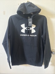 PICK SIZE – Under Armour 1379758 Men’s Black Rival Fleece Logo Hoodie