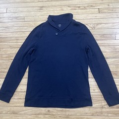 Old Navy Blue Preppy Sweater Men XL Textured Fall Winter Shawl Classic Capsule