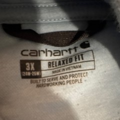 Carhartt men’s Relaxed Fit Pullover Hoodie 3XL Big & Tall Gray Logo Pockets