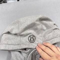 Lululemon Hoodie Mens Medium Gray Fleece Full Zip Pocket Solid Logo Athletic
