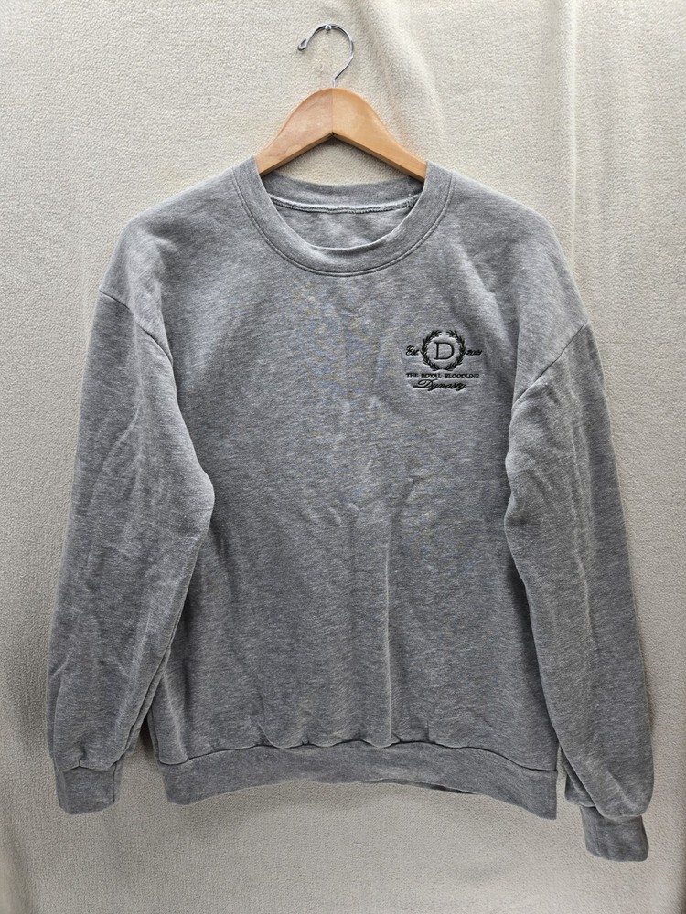 Men’s gray long sleeve Crew Neck sweatshirt “THE ROYAL BLOODLINE Dynasty” Size-L
