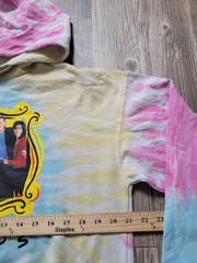 Friends Hoodie Mens Medium Tie Dye Pullover TV Show Graphic Sweatshirt
