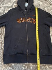 Nike San Francisco Giants Black Zip Up Hoodie Size Large Mens Active Walking