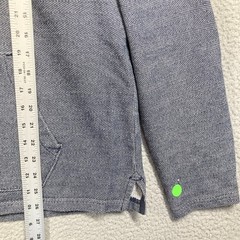 Old Navy Baja Henley Hoodie Mens XL Navy Blue Herringbone Textured Pullover FLAW