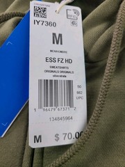 Adidas Originals Trefoil Essentials Full Zip Hoodie Olive Strata Men’s M NWT