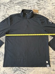 New Marine Layer Re-Spun Sport Quarter Zip Mens L Charcoal Performance Logo