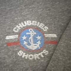 Chubbies Shorts Gray Anchor Sweatshirt Men Size M Made In America Cotton Rayon