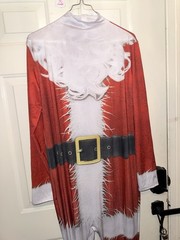 Santa Clause Zip Up Full Body Suit Size XXL (HOME33)