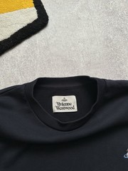 Vivienne Westwood Orb Embroidered Crewneck Sweatshirt Black Pullover Size M Mens