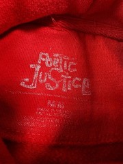 Poetic Justice Hoodie Mens Medium Red Sweatshirt 2pac Tupac Graphic Print