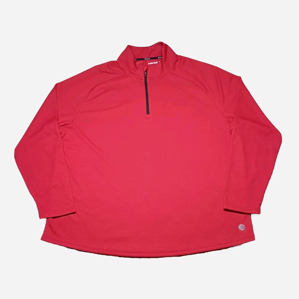 Solaris Pullover Shirt Mens XXL Quarter Zip Long Sleeves Activewear Lightweight