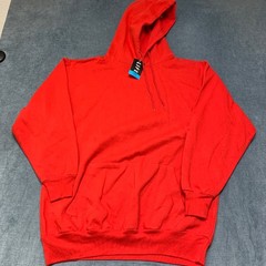 Life Authentic Apparel Hoodie Mens 2XL Red Cotton Fleece Lined Drawstring Cozy