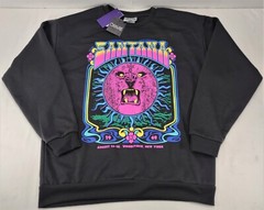 Adult Small Carlos Santana Woodstock 1969 Colorful Lion Print Sweatshirt, Unisex