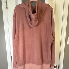 SLAM Men’s Pink Pullover Hoodie Drawstring Logo Pocket Long Sleeve Size XL