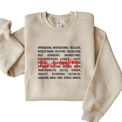 Black History Empowerment Christian Word Cloud Sweatshirt