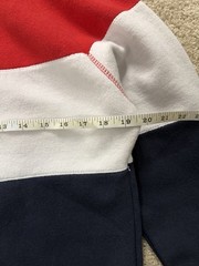 Canada 1867 Colorblock Hoodie Red White Blue Maple Leaf Sleeve Size Small