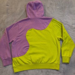 Nike Sportswear Colorblock Hoodie Clash Green Purple Mens Large Pullover Fleece