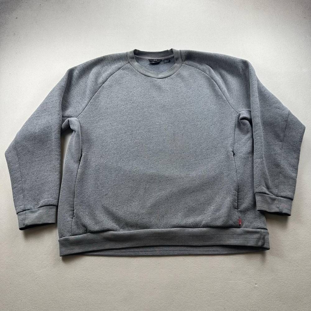 Levis Commuter Sweatshirt Mens 2XL Gray Fleece Crewneck Reflective Bike Cycling