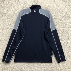 Under Armour Sweater Medium Mens Blue Loose Fit All Season Gear 1/4 Zip Pullover