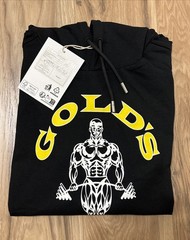 Gold’s Gym Muscle Joe Sleeveless Hoodie Men’s Small Black Training Workout – NWT