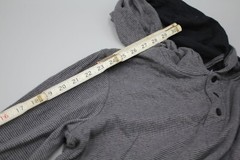 Hurley Hoodie Tshirt Men Medium Dark Gray Logo Pullover Striped Comfy Lounge