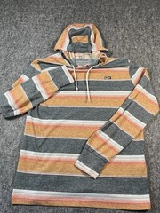 Salty Crew Hoodie men Large Premium Tech Tee Pullover Multi Stripe polyblend
