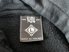 Kinjaz Hoodie Men Large Respect All Fear None Black Sweatshirt Hoodie